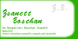 zsanett boschan business card